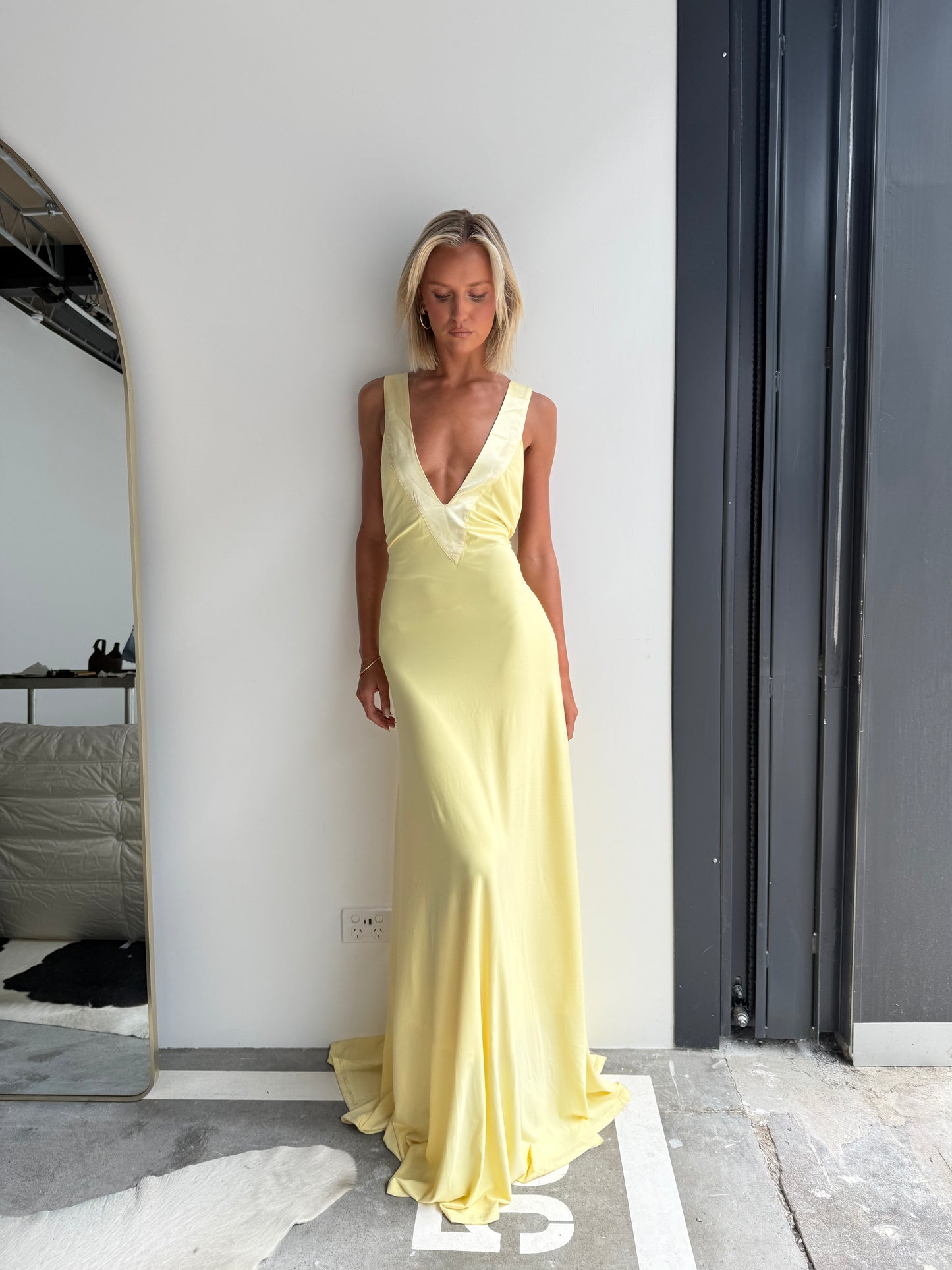 Ancegria Rosa gown in Lemon