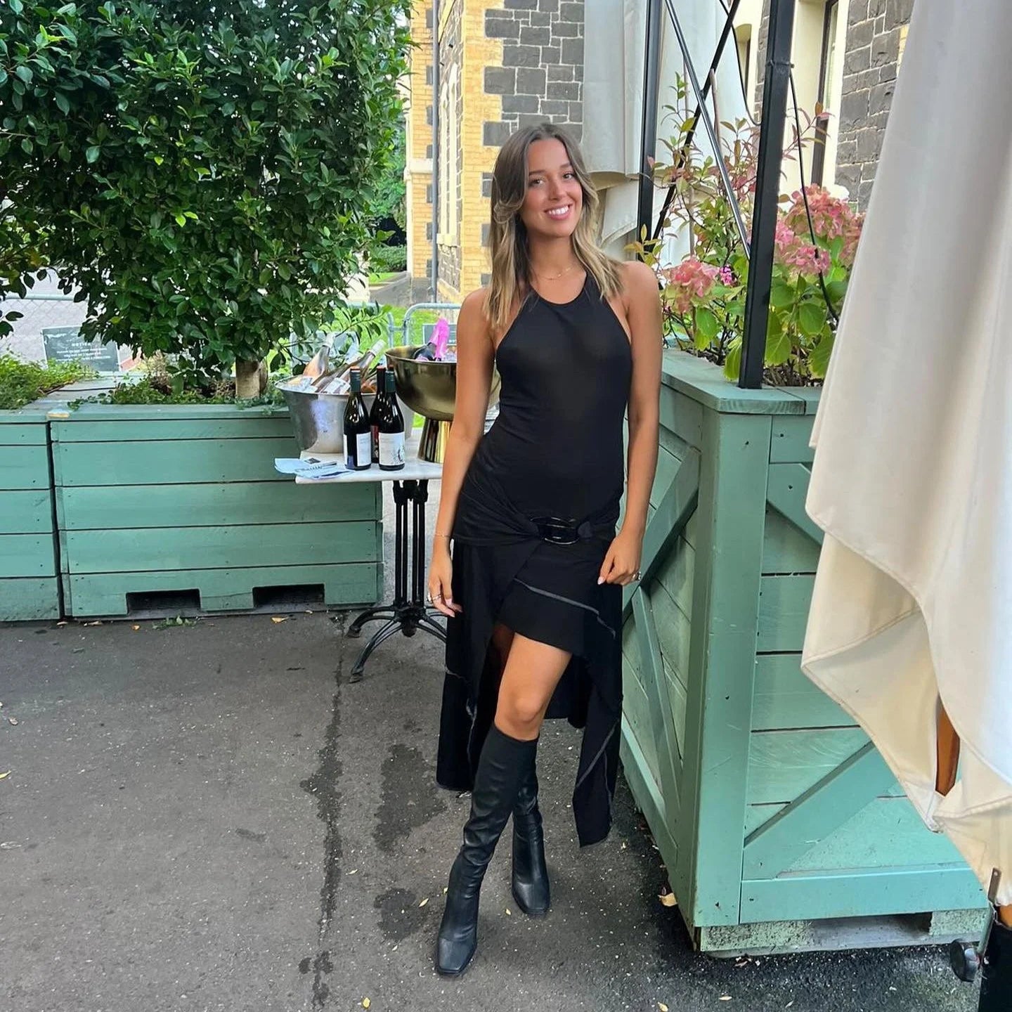 Diesel D-Flouncy Draper midi dress