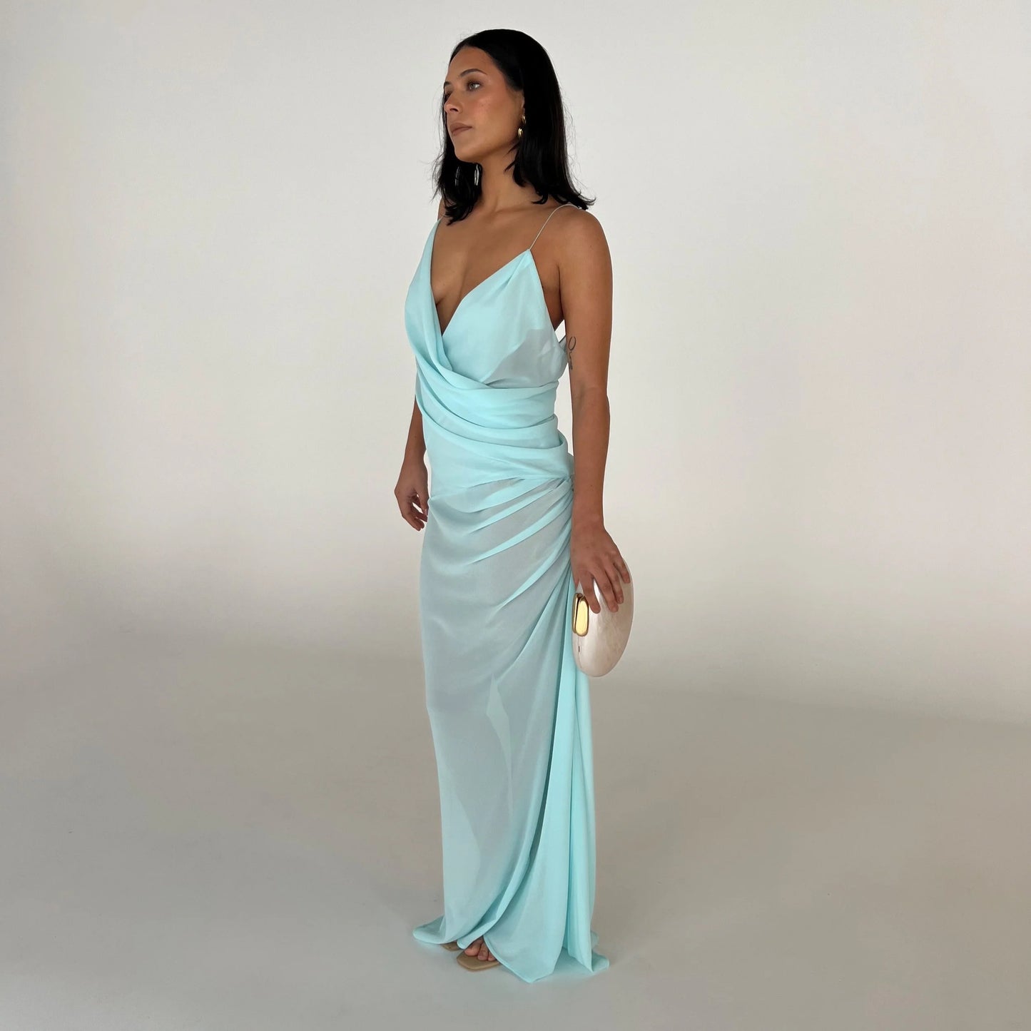 Natalie Rolt Magnolia Gown In Baby Blue