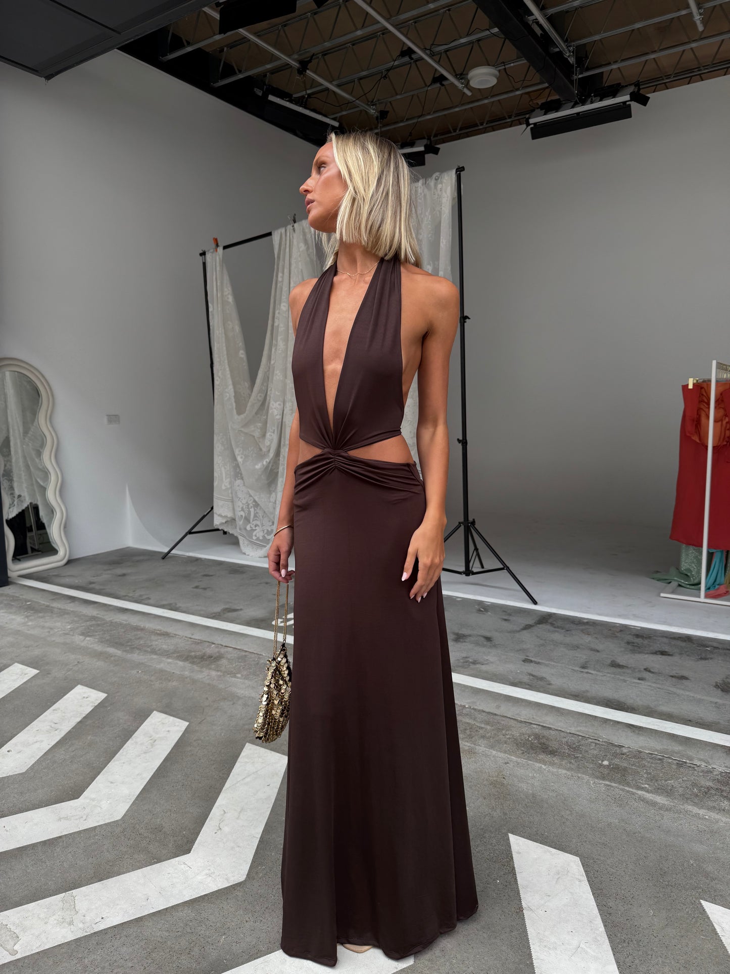 Hntr the Label Azalea Dress in Brown