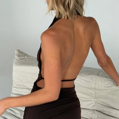 La Marie Nadia Dress in Brown
