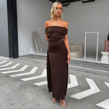 La Marie Nadia Dress in Brown
