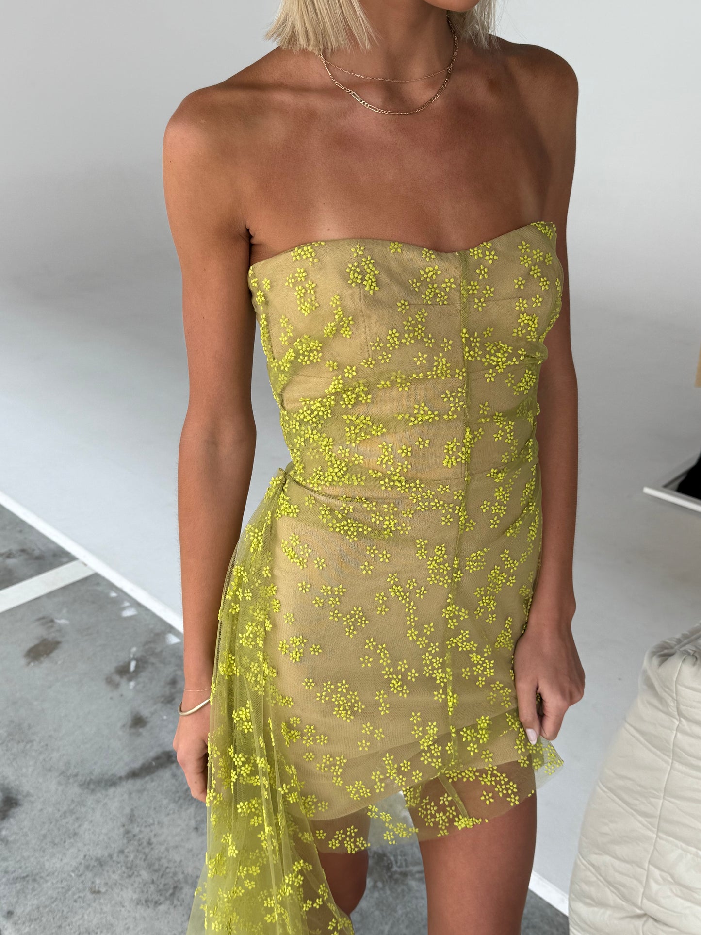 Scanlan Theodore Soleil Drape Tulle Dress
