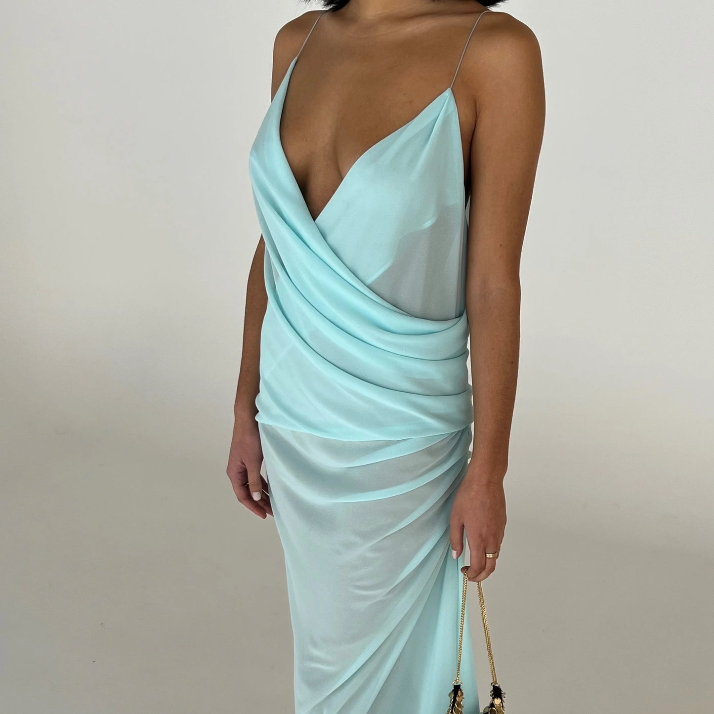 Natalie Rolt Magnolia Gown In Baby Blue