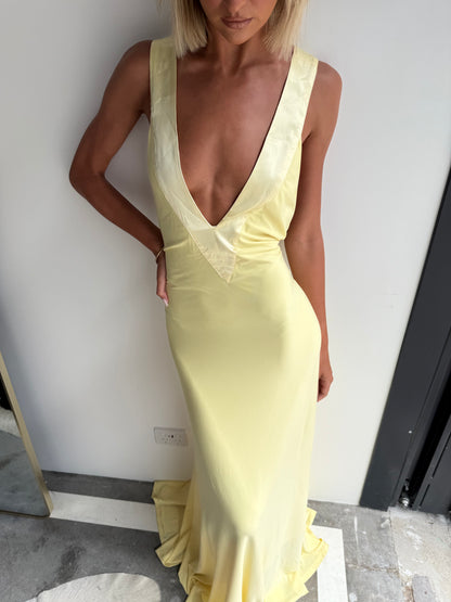 Ancegria Rosa gown in Lemon