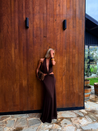 Hntr the Label Azalea Dress in Brown
