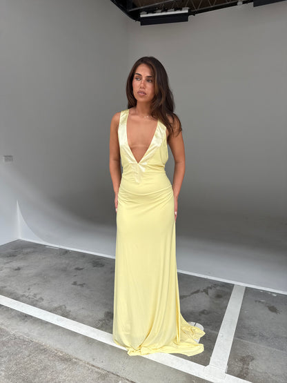 Ancegria Rosa gown in Lemon