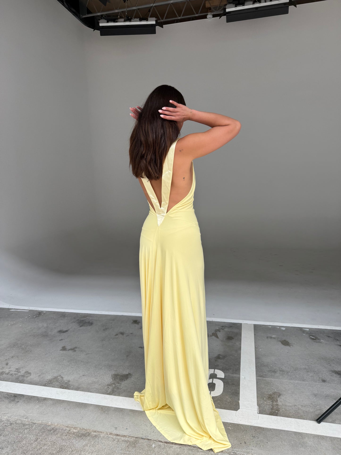 Ancegria Rosa gown in Lemon
